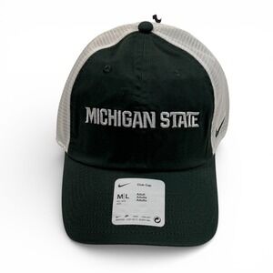Nike Michigan State Spartans Club Trucker Hat Adult M L Green White‎ NWT Mesh
